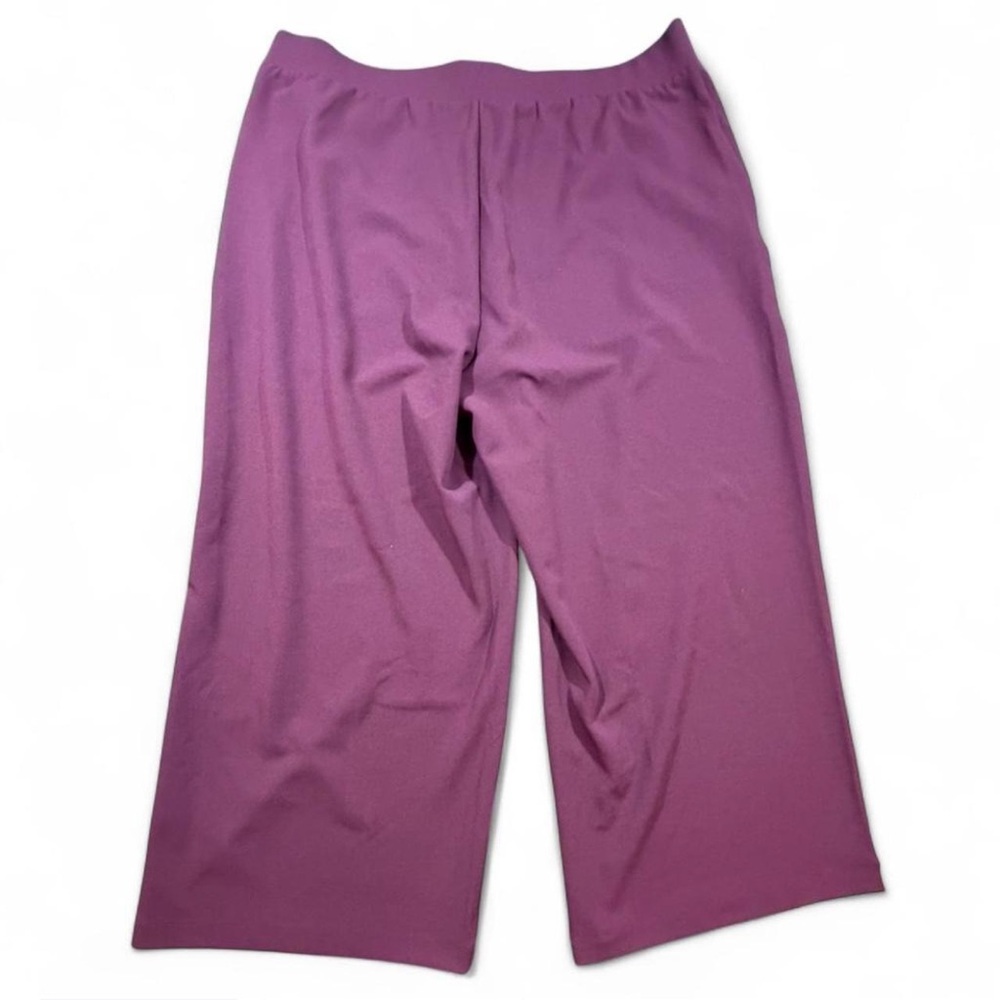 LOFT Petite XL Plum Pull On Ankle Pants Stretch Work Career - Picture 4 of 5